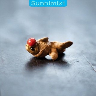 [Sunnimix1] ดินเผา รูปปั้นสัตว์จิ๋ว ปลาทองน้อยน่ารัก DIY สําหรับตกแต่ง