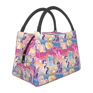 My Little Pony กระเป๋าใส่กล่องอาหารกลางวัน มีฉนวนกันความร้อน มีซิป อเนกประสงค์ สําหรับโรงเรียน สํานักงาน