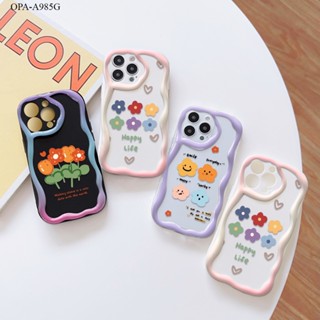 OPPO A98 A94 A93 A92 A52 A78 A58 A76 A36 A96 A74 A95 A57 A77S A55 A54 A53 A33 2020 2022 4G 5G เคสออปโป้ สำหรับ Case Wavy Edge Soft Silicone Cartoon Small Flowers เคสนิ่ม เคส เคสโทรศัพท์ เคสมือถือ Phone casing