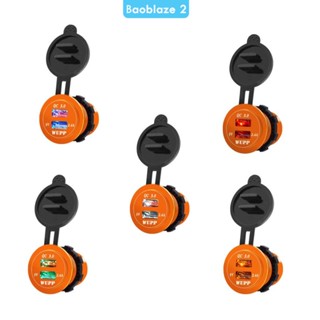 [baoblaze2] ซ็อกเก็ตชาร์จเร็ว 3.0 12V 24V Dual 0 USB สําหรับเรือ รถจักรยานยนต์ รถบรรทุก รถกอล์ฟ