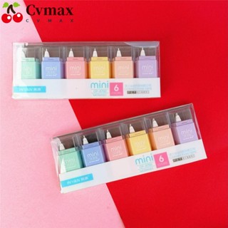 Cvmax เทปลบคําผิด เทปลบคําผิด พลาสติก สีขาว 6 ชิ้น สําหรับสํานักงาน