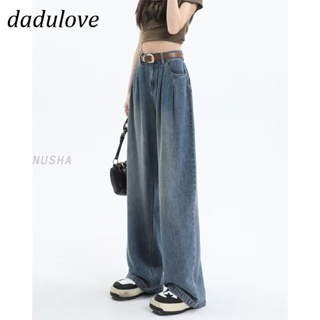 DaDulove💕 New American Ins High Street Retro Jeans Niche High Waist Loose Wide Leg Pants Large Size Trousers