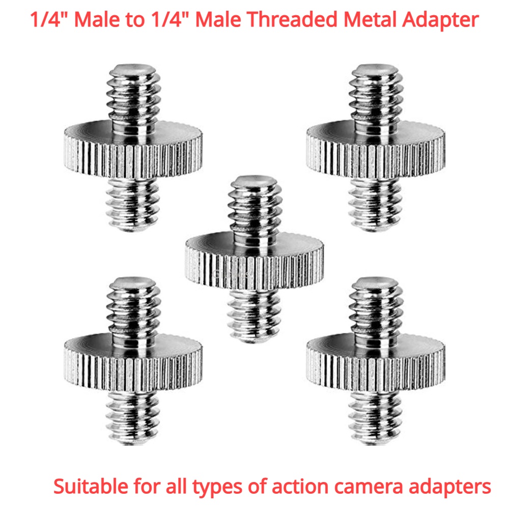 1/4 "ชายกับ1/4 "ชายอะแดปเตอร์โลหะเกลียว1/4นิ้วคู่ชายสกรูอะแดปเตอร์รองรับขาตั้งกล้องยืนการกระทํากล้อง