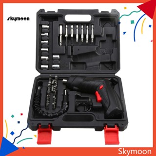 Skym* ชุดเครื่องมือประแจไขควงไฟฟ้า ซ็อกเก็ต โลหะ ไร้สาย มือถือ 47 ชิ้น