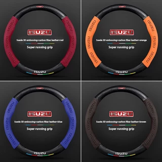 ปลอกหุ้มพวงมาลัยรถยนต์ คาร์บอนไฟเบอร์ กันลื่น สําหรับ Isuzu D-Max MU-X Spark V-Cross X-Life