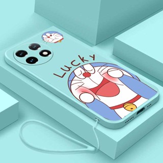 Realme 11 5G C51 C53 realme11 Pro+ 5G แมวนําโชค โดราเอมอน เคสเคลือบ ซิลิโคนเหลว ด้านหลัง TPU เคสนิ่ม