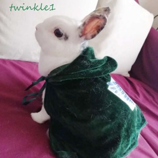 Twinkle1 เสื้อคลุมสัตว์เลี้ยง แบบนิ่ม ปรับได้ สีเขียวเข้ม สําหรับแมว