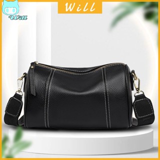 [Will.th] กระเป๋าใส่เหรียญ หนัง PU ทรงกระบอก พร้อมสายคล้อง 2 เส้น สําหรับผู้หญิง