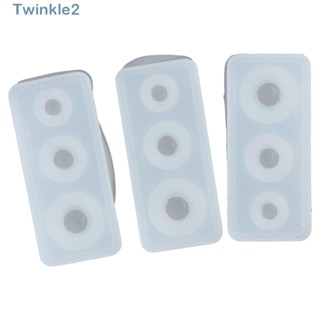 Twinkle แม่พิมพ์ซิลิโคนเรซิ่น ทรงกลม ขนาดเล็ก 9*4*2.5 ซม. สีขาว สําหรับทํางานฝีมือ 3 ชิ้น