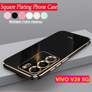 เคสซิลิโคนนิ่ม ทรงสี่เหลี่ยม กันกระแทก สําหรับ vivo V29 Pro V2250 vivo v29Pro V 29