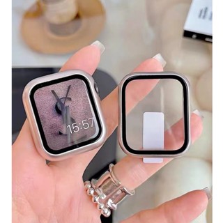 กระจกนิรภัย และฟิล์มกันรอยหน้าจอ สําหรับ Apple Watch Case 45 มม. 41 มม. 44 มม. 40 มม. 42 มม. 38 มม. Iwatch Serie 8 7 6 SE 5 4 3 2