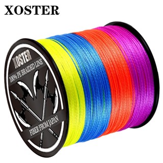 Xoster สายเอ็นตกปลา แบบถัก 8 เส้น PE 100% มองไม่เห็น หลากสี