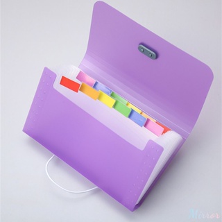 พลาสติก 13 Pocket Accordion File Organizer ขยายโฟลเดอร์แฟ้มโฟลเดอร์จัดเก็บเอกสารที่ขยายได้ Organizer ตรวจสอบบิลใบเสร็จรับเงิน M