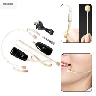 【DREAMLIFE】Transmitter Mini Headset Audio Converter Handheld Mic Invisible UHF Headset