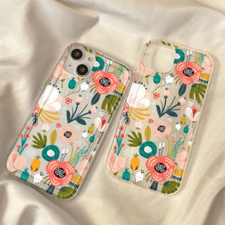 เคสนิ่มทีพียู For iPhone 14 11 13 12 15 Pro Max 6 7 8 Plus X XR XS Max SE เคสนิ่มใสถุงลมนิรภัยกันกระแทกการ์ตูนน่ารัก