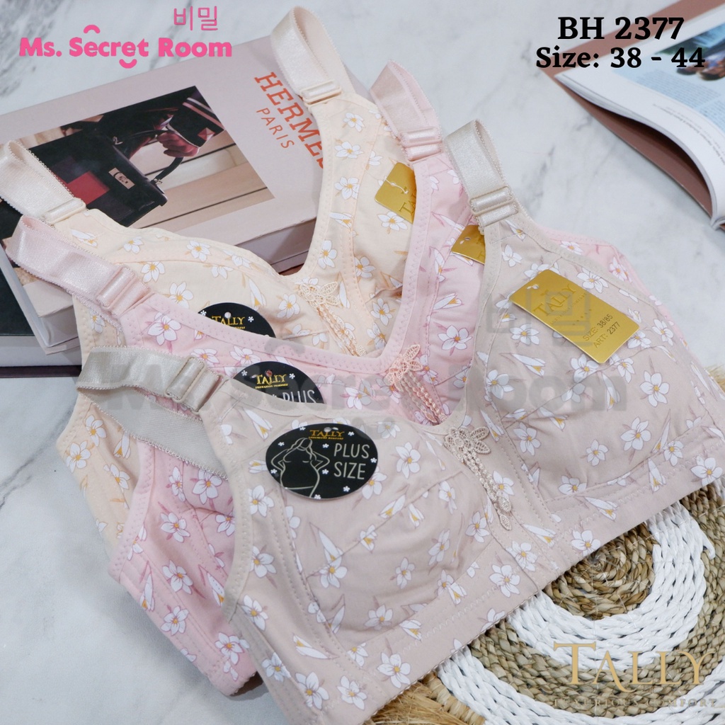KATUN TALLY BRA BH 2377 I CUP CI ไม่มีโฟม I ไร้สาย I FINE COTTON MATERIAL I 4 ตะขอ I SIZE 38 - 44