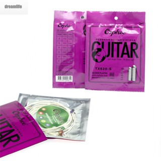 【DREAMLIFE】Guitar Strings 0.10-0.47 Gauge Extra Light SLIVER PLATED Set Of 6 Strings