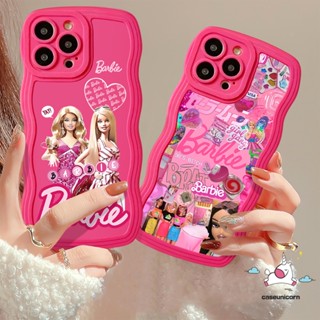 Samsung A54 A51 A52 A34 A32 A23 A13 A12 A02S A03S A04 A04E A50 A50S A30S M12 M04 M40S เคสโทรศัพท์มือถือ Tpu นิ่ม ลายการ์ตูนบาร์บี้ เจ้าหญิง สีแดงกุหลาบ สําหรับ
