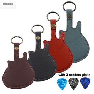 【DREAMLIFE】Guitar Pickup Holder Black Blue Brown Orange Three Guitar Paddles 1 Piece