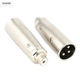 【DREAMLIFE】Audio Adapters Audio Amplifiers Metal Microphone Connections RCA Female