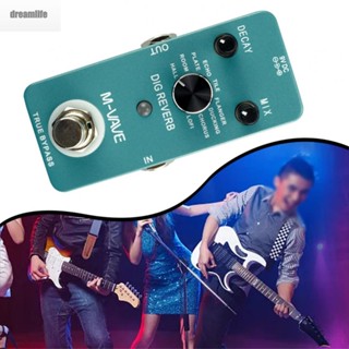 【DREAMLIFE】Effect Pedal Digital Guitar Professional 9 Reverb Types 9V DC Brand New