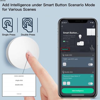 [ในสต็อก] 1gang Tuya Zigbee Button Scene Switchage Multi-scene Linkage Smart Switch Wireless Scene Switch Push Button Controller Battery Powered Automation Scenario