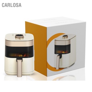  CARLOSA Visible Window Fryer 4.5L ความจุขนาดใหญ่น้ำมันควันฟรีหม้อทอดครัวสำหรับปีกไก่มันฝรั่งทอดมันเทศ AU ปลั๊ก 220V