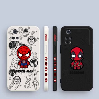 เคสโทรศัพท์มือถือ พิมพ์ลาย Spiderman Deadpool Marvel มีลายด้านข้าง สําหรับ Xiaomi POCO F5 X5 X4 X3 M5 M4 M3 F4 F3 C40 Redmi K60 K40 S Note 12 11 10 X Lite Pro Plus NFC GT 5 G