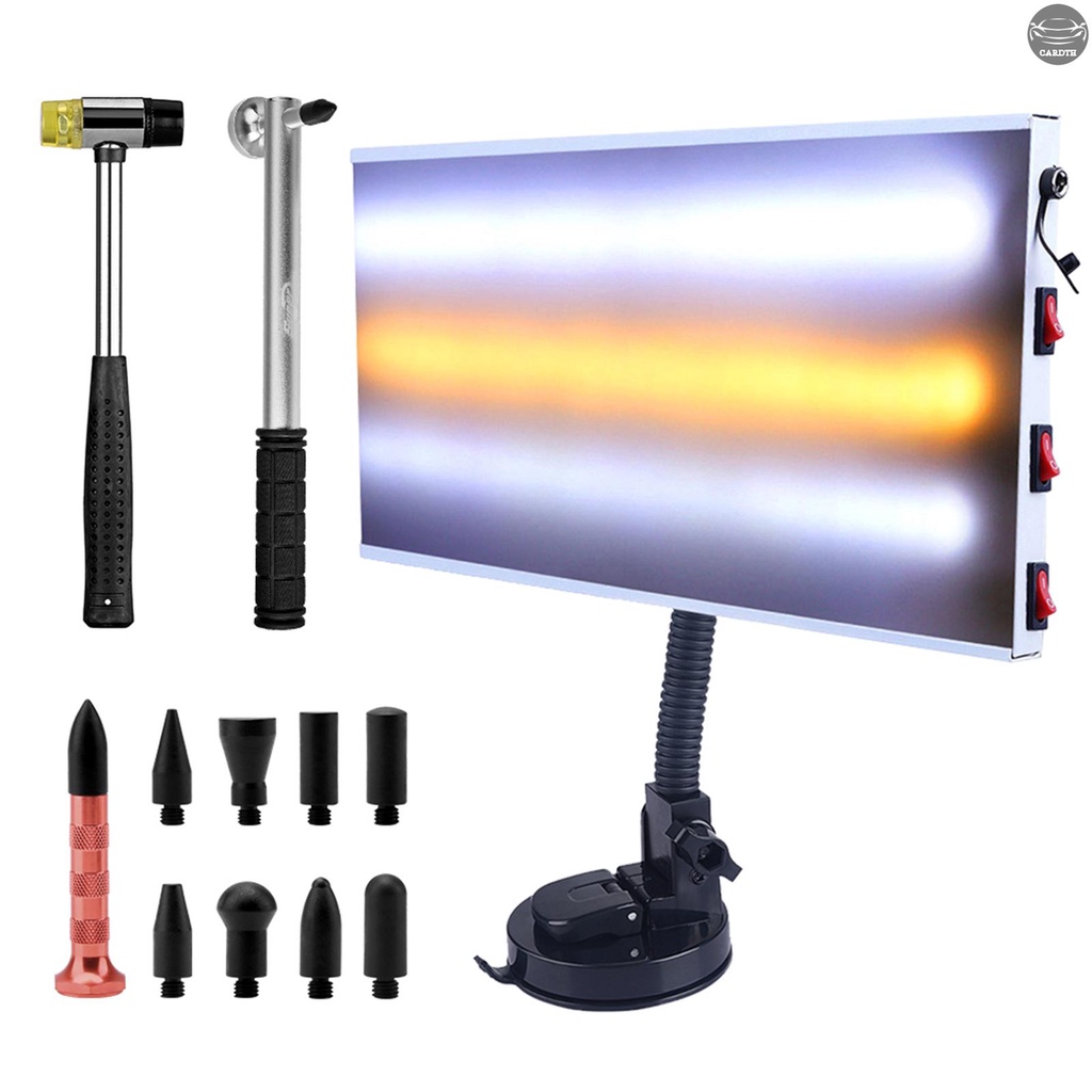 ชุดซ่อมรอยบุบ ไร้สี บอร์ดไฟ LED ซ่อมรอยบุบ พร้อมค้อนยาง ปากกาแตะลง ชุดหัวเปลี่ยน สําหรับกําจัดรอยบุบตัวถังอัตโนมัติ