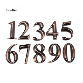 ป้ายแท็กตัวเลข 0 ถึง 9 สีบรอนซ์ สําหรับติดประตู ลิ้นชัก บ้าน โรงแรม 10 ชิ้น