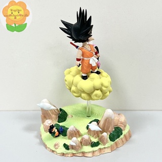 Toplan ฟิกเกอร์ PVC รูปปั้นอนิเมะ Dragon Ball Son Goku Chichi Somersault Cloud Chibi ขนาด 9 ซม. ของเล่นสําหรับเด็ก