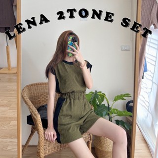 BFTS🧡 พร้อมส่ง ชุดเซ็ททูโทน เสื้อคอกลม กางเกงขาสั้น (LENA 2TONE SET) มีปลายทาง ชุดไปทะเล เดรส เสื้อยืด ชุดเซ็ท Y2K