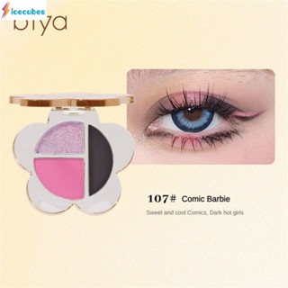 Biya New Flower Eyeshadow Matte Pearlescent Fine Flash Lazy Earth Multicolor Monochrome Eyeshadow ICECUBES