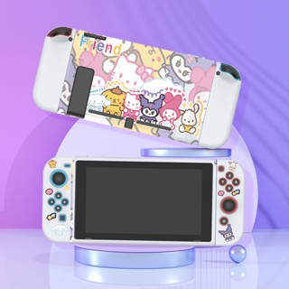 เคส TPU นิ่ม แบบป้องกัน ลาย Sanrio Melody Kuromi Switch สําหรับ Nintendo Switch OLED