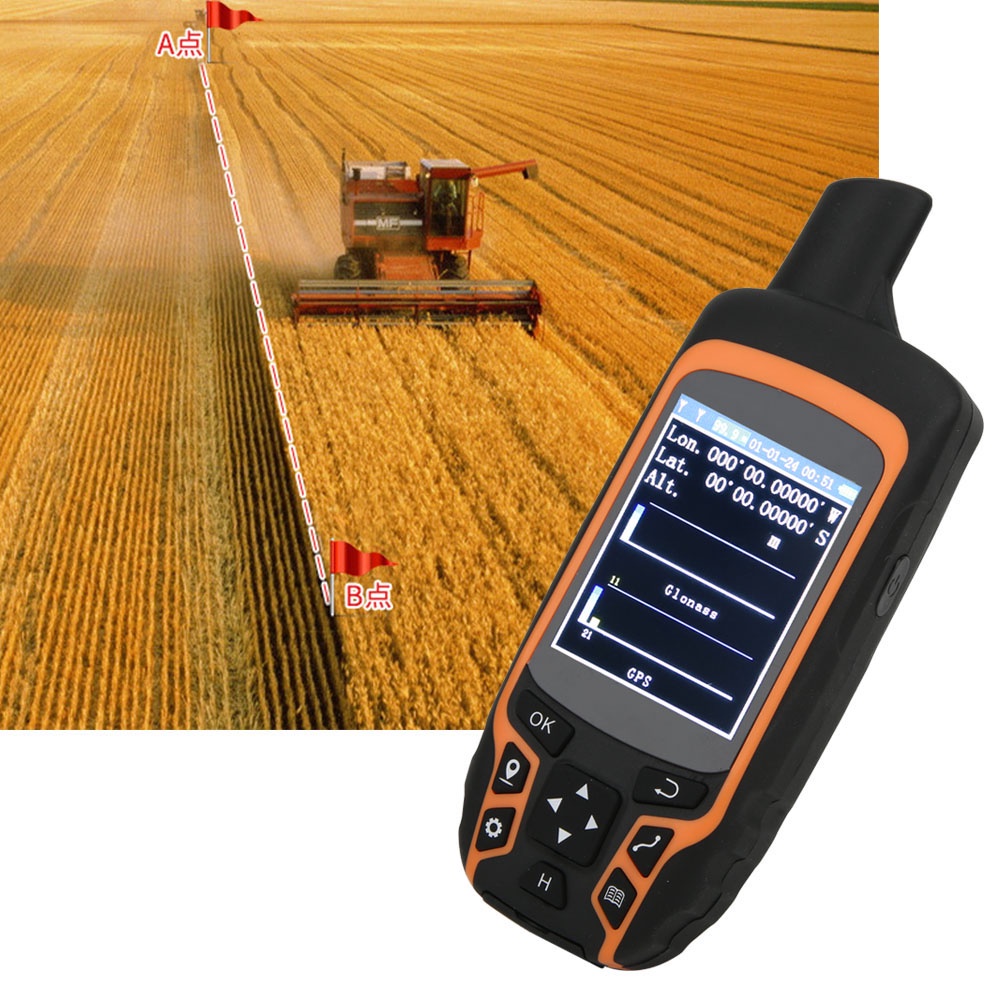Industrial Shop ZL‑166 ระบบนำทาง GPS แบบมือถือ เครื่องวัดพื้นที่ติดตามที่ดิน จอแสดงผล TFT 2.4 นิ้ว เครื่องมือวัด