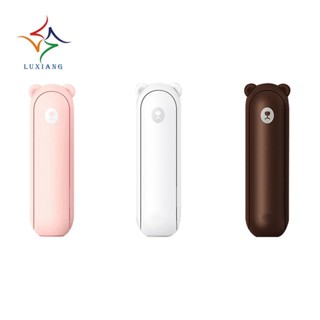 พัดลมมือถือ แบบพกพา ชาร์จ USB 4800MAh สีชมพูอ่อน สําหรับนักเรียน เหมาะกับฤดูร้อน