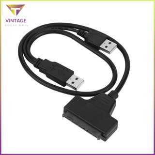 [Ready] Usb 2.0 Male To Sata 7+15P 22 Pin Cable Adapter For 2.5" Ssd/Hard Disk Drive [E/8]