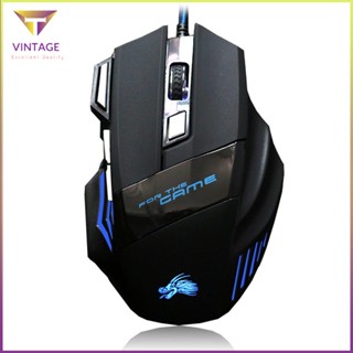 [Ready] Wire Gaming Mouse 7ons 2500Dpi Led Ergonomic Optical Usb Laptops Mouses [E/6]