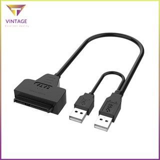 [Ready] Hard Drive Converter Dual Usb 2.0 To Sata Adapter Powered Adapters Cables [E/14]