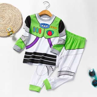 Buzz Lightyear ชุดนอนผ้าฝ้าย ขนาดเล็ก สําหรับเด็กผู้ชาย