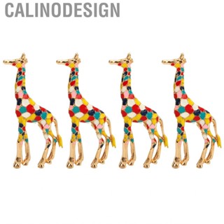 Calinodesign Cartoon Giraffe Brooch Pins Fashion Elegant Colorful Aluminum Alloy Shape Exquisite for Shopping