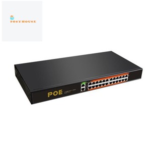 กิกะบิต TXE049 24 100 1 ชุด และพอร์ตไฟฟ้า POE 2 พอร์ต ปลั๊ก EU