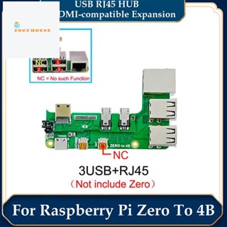 อะแดปเตอร์อินเตอร์เฟซ Zero 2W เป็น 4B Zero Pi0 USB HUB RJ45 HAT 1 ชุด