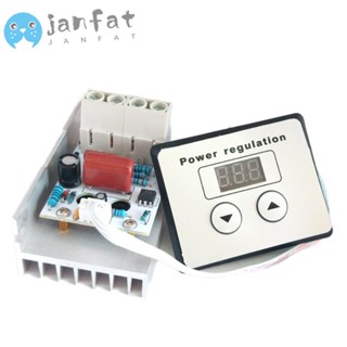 Janfat เทอร์โมสตัทควบคุมความเร็ว 80A AC 220V ดิจิทัล 10000W SCR