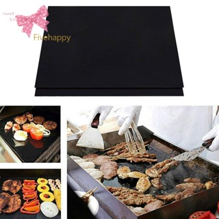 แผ่นเสื่อรองย่างบาร์บีคิว ทนความร้อน สีดํา 40x50 ซม. 2 ชิ้น [fivehappy.th]