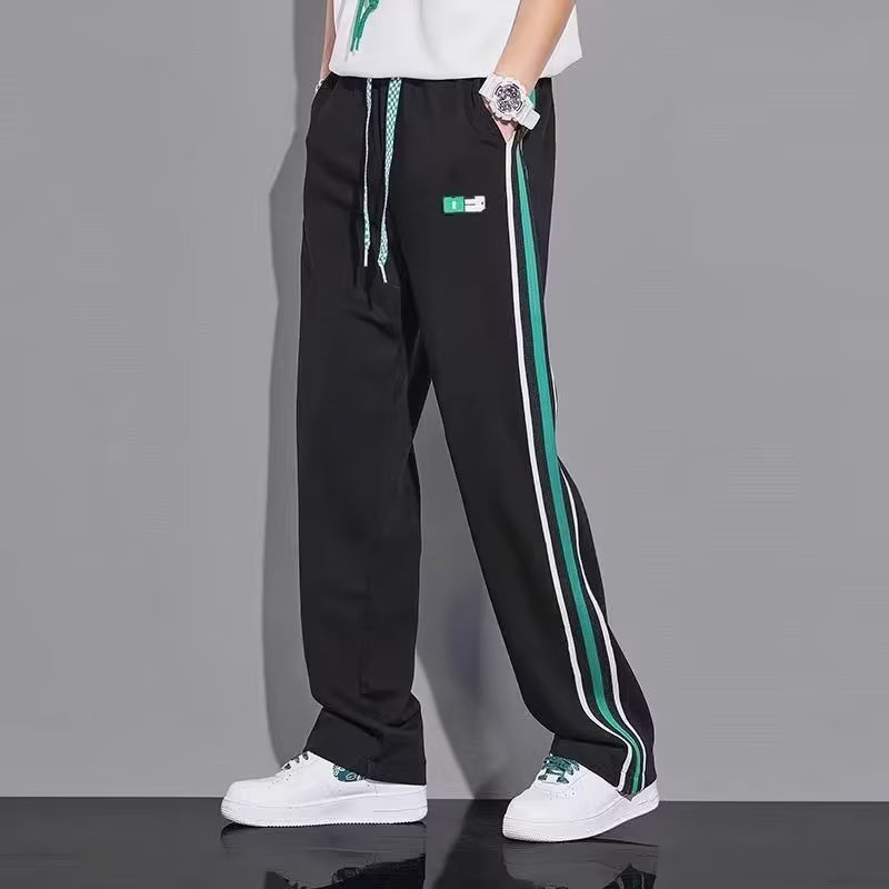 กางเกงลําลอง 2 สีผู้ชายกางเกงขาตรงลายด้านข้าง seluar lelaki seluar slack lelaki slack กางเกงผู้ชาย