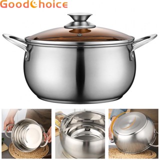 Versatile Stainless Steel Soup Pot 23x13cm Suitable for Induction Cooktops