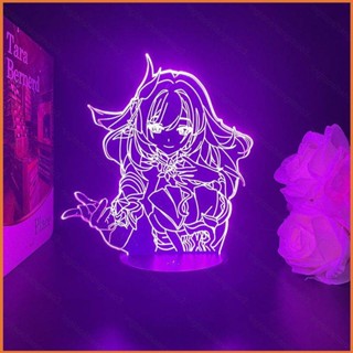 Yt3 โคมไฟกลางคืน LED รูปอนิเมะ Honkai Impact 3rd Elysia Yae Sakura 3d ชาร์จ USB สําหรับตกแต่งบ้าน TY3