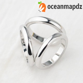 Oceanmapdz สามวงแหวนผ้าพันคอหัวเข็มขัดกลมสไตล์เกาหลีเข็มกลัดอินเทรนด์มัลติฟังก์ชั่โลหะผสมแหวนสํานักงานผ้าพันคอ