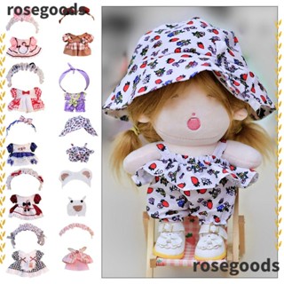 Rosegoods1 ชุดเสื้อผ้าตุ๊กตาโลลิต้า ผ้าฝ้าย เปลี่ยนสีได้ 20 ซม. DIY